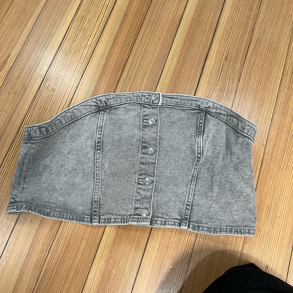 H&M Gray Button-Up Women's Skirt